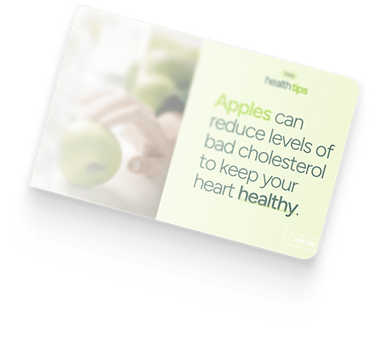 Rise Vision digital signage template for healthy tips like eating healthy foods